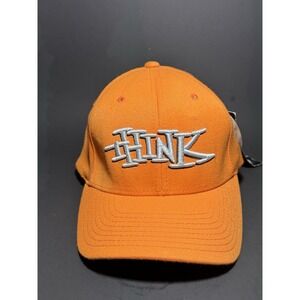Y2K THINK Skateboard Orange Flex Fit Hat Size S-M‎